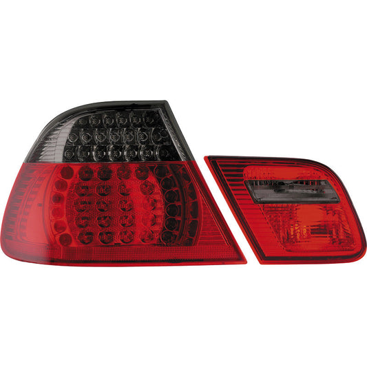 Satz LED Heckleuchten passend für BMW 3er E46 Coupe 1999-2003 - Rot/Smoke