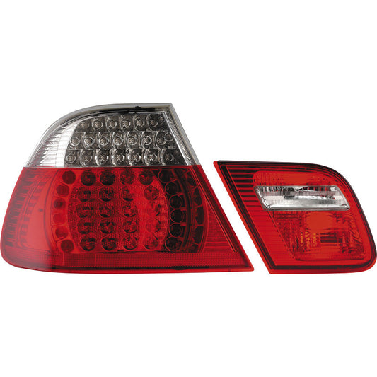 Satz LED Heckleuchten passend für BMW 3er E46 Coupe 1999-2003 - Rot/Klar