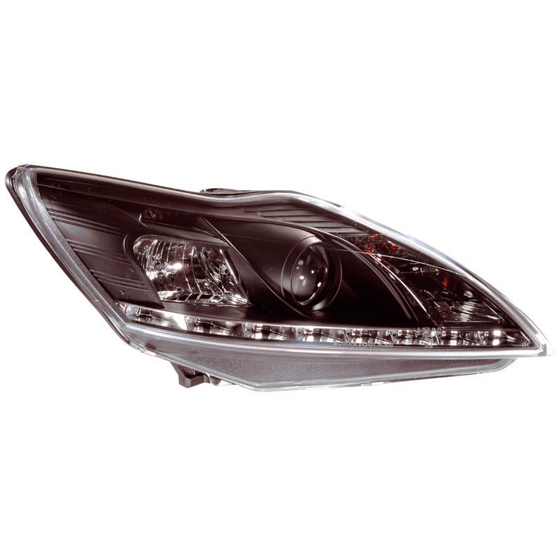 Satz Frontscheinwerfer inkl. TFL passend für Ford Focus II Facelift 2008-2011 - Schwarz - inkl. Motor
