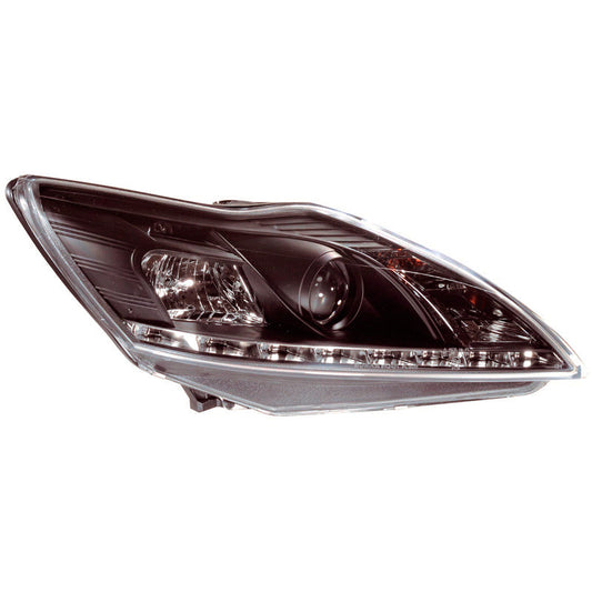 Satz Frontscheinwerfer inkl. TFL passend für Ford Focus II Facelift 2008-2011 - Schwarz - inkl. Motor