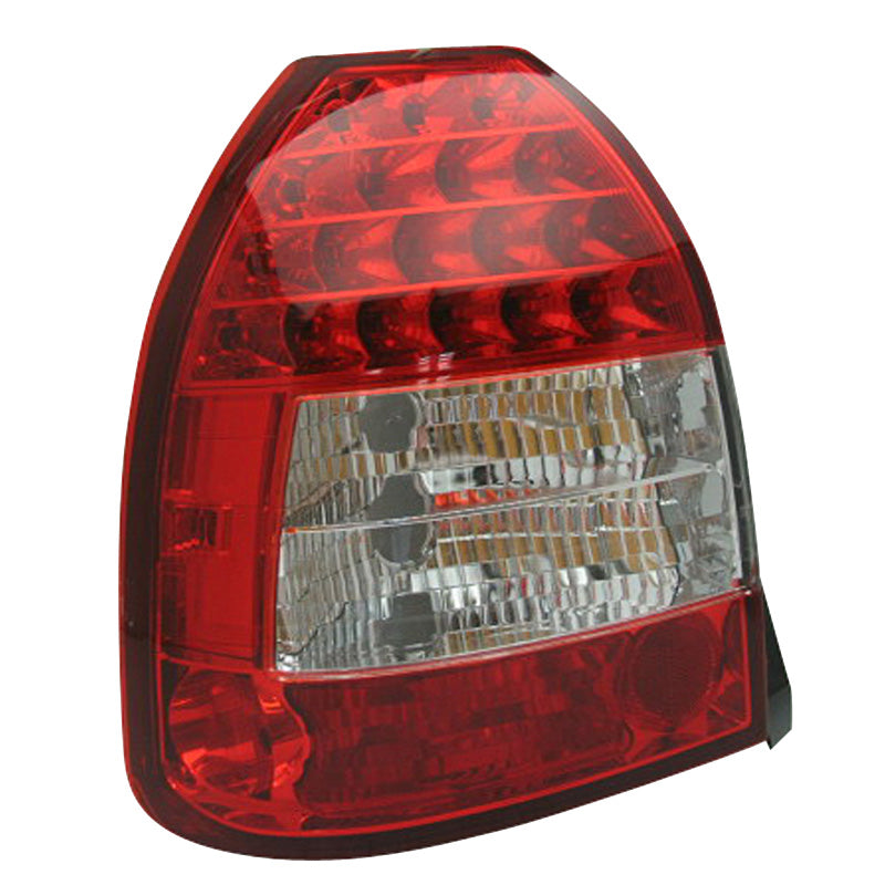 Satz LED Heckleuchten passend für Honda Civic HB 3-türer 1996-2001 - Rot/Klar