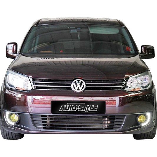 Satz Stoßstange-Grills inkl. TFL passend für Volkswagen Touran/Caddy 2010- (für Modelle mit Nebellampen)