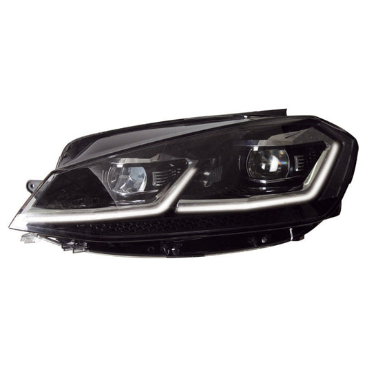 Satz 7.5-Look Scheinwerfer passend für Volkswagen Golf VII 2012-2017 - Schwarz - inkl. Dynamic Running Light