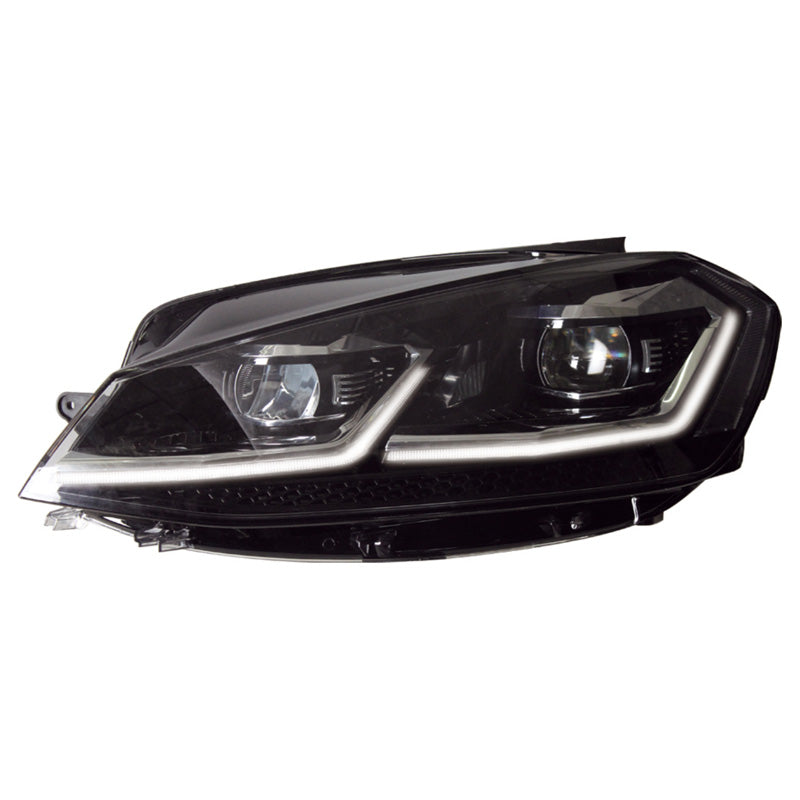 Satz Scheinwerfer passend für Volkswagen Golf VII Facelift (7.5) 2017- - Schwarz - inkl. Dynamic Running Light