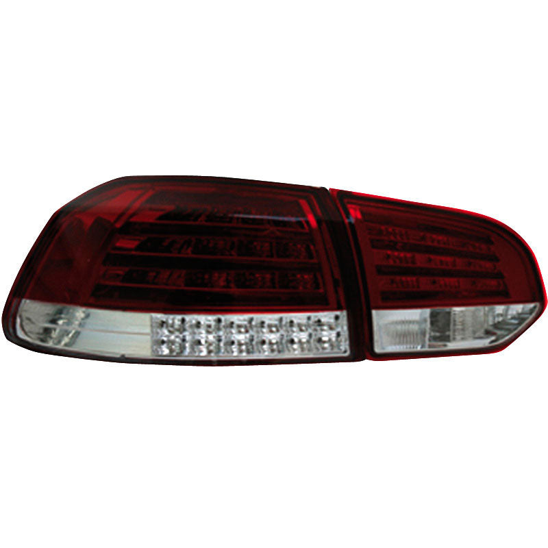 Satz Full LED Heckleuchten passend für Volkswagen Golf VI 2008-2012 exkl. Variant - Rot/Klar