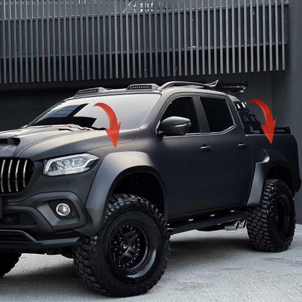 Oneway Kotflügelverbreiterungen MERCEDES X-Klasse W470 2017+ ( Jumbo ) mit ABE TÜV