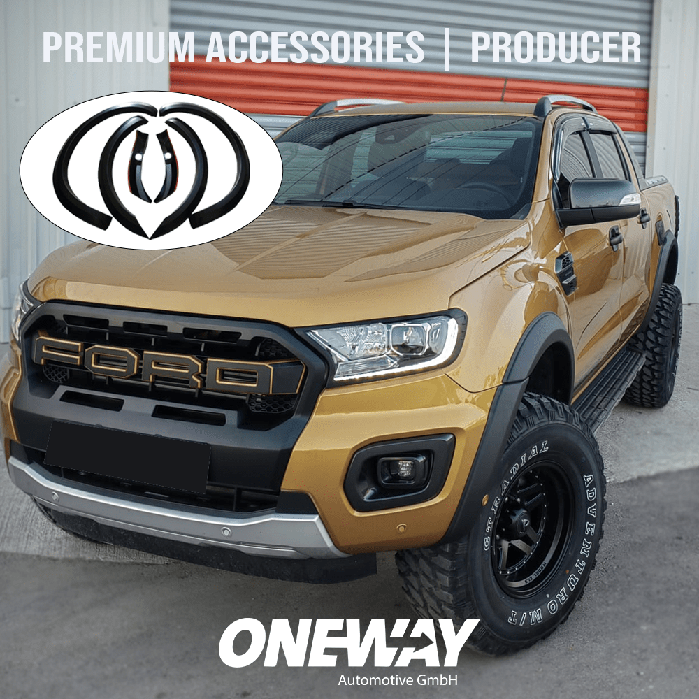 Oneway Kotflügelverbreiterungen FORD Ranger T8 2019-2022 (mit Klebeband) mit ABE TÜV