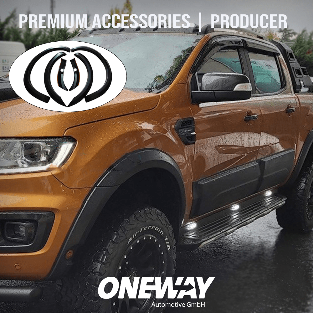 Oneway Kotflügelverbreiterungen FORD Ranger T8 2019-2022 (mit Klebeband) mit ABE TÜV