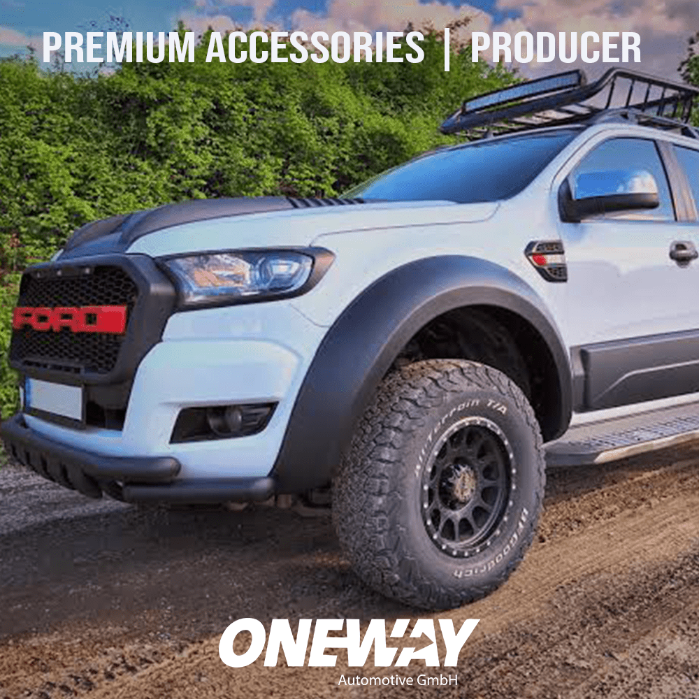 Oneway Kotflügelverbreiterungen FORD Ranger T6/T7/T8 2012-2022 ( Jumbo ) mit ABE TÜV