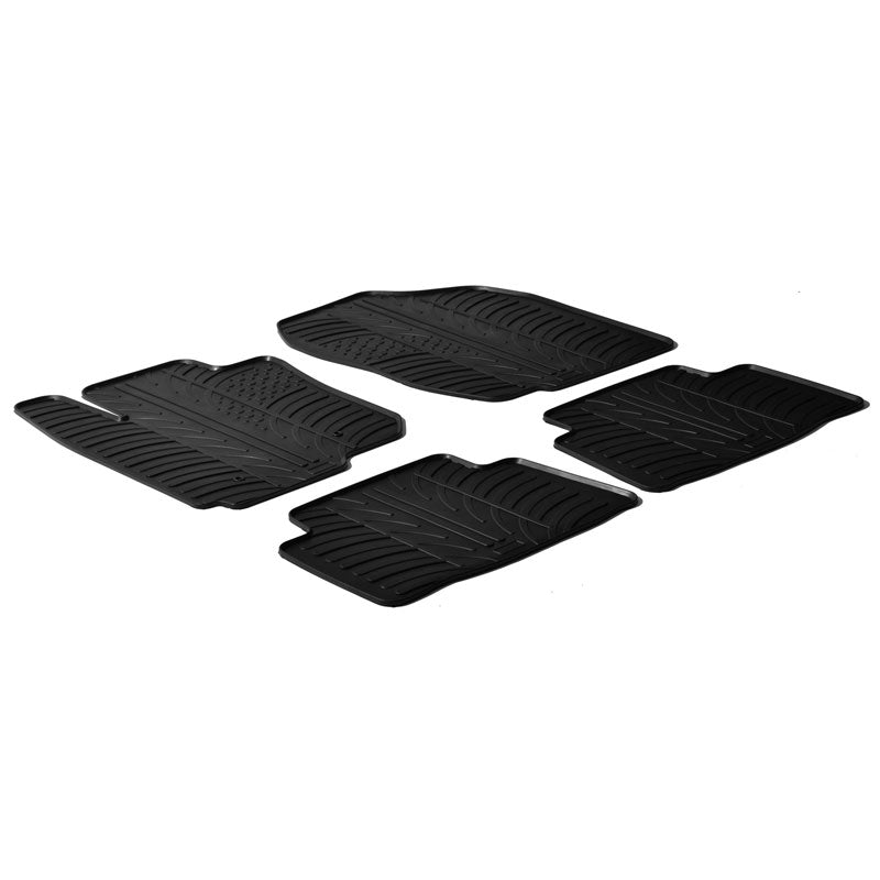Satz Gummimatten passend für Toyota Rav4 (T Profil 4-teilig + Montage-clips) 2005-2013