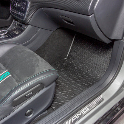Satz Gummimatten passend für Mercedes B-Klasse W246 2011-2019/A-Klasse W176 2012-2018/CLA/GLA 2014-2020 (G Profil 4-teilig + Montage-clips)