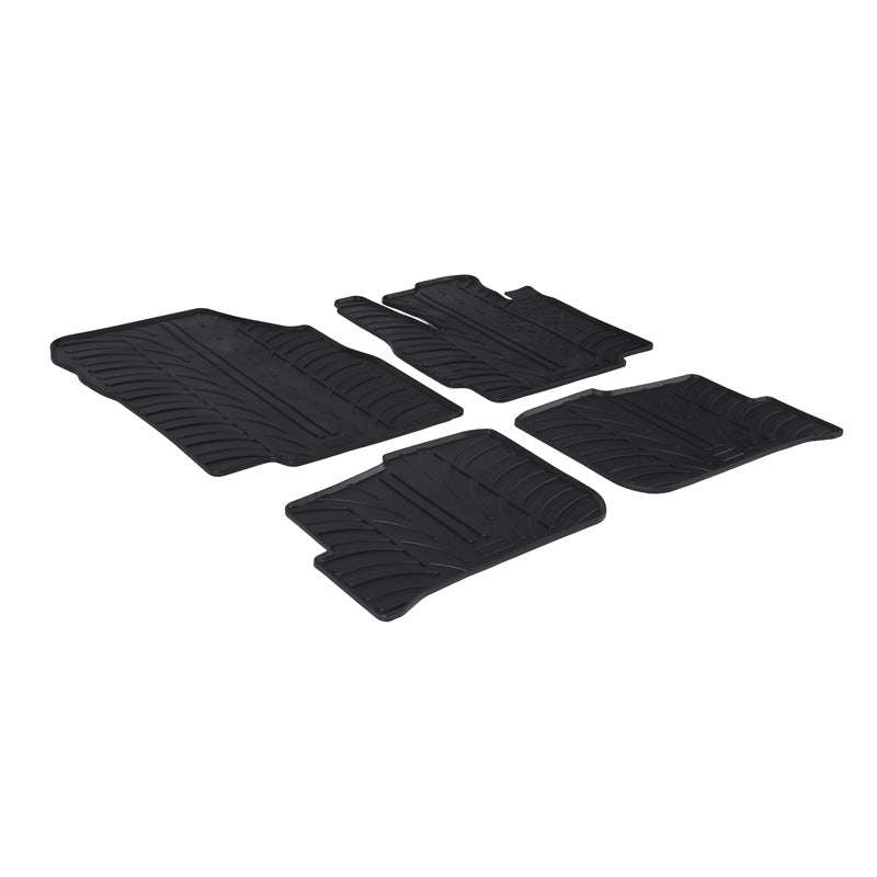 Satz Gummimatten passend für Mitsubishi Space Star 2014- (T Profil 4-teilig + Montage-clips)