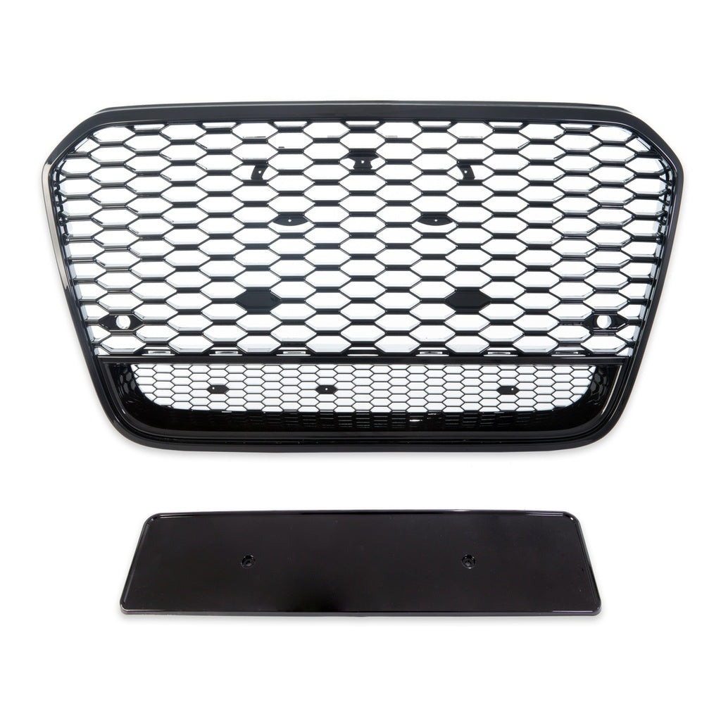 Kühlergrill Glänzend Schwarz für AUDI A6 C7 Limousine Avant 2011-2014