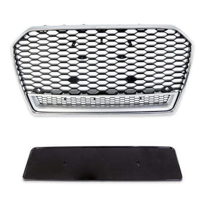 Kühlergrill Silber Glanz Schwarz AUDI A6 C7 (4G) Limousine Avant Facelift 2015-2018