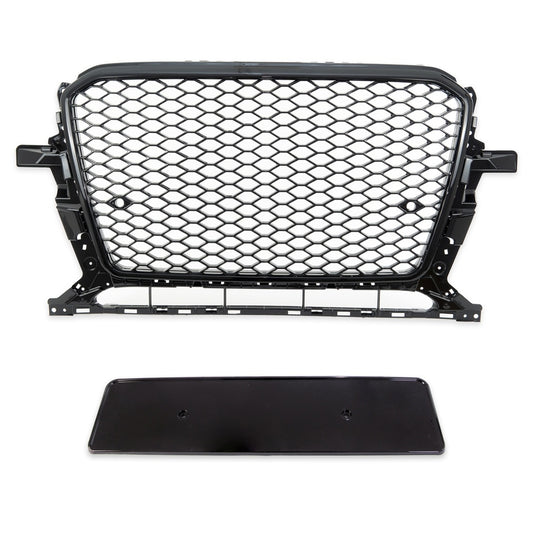 Kühlergrill Gloss Black für AUDI Q5 8R Facelift 2012-2017, Artikelnummer GRIAU0074