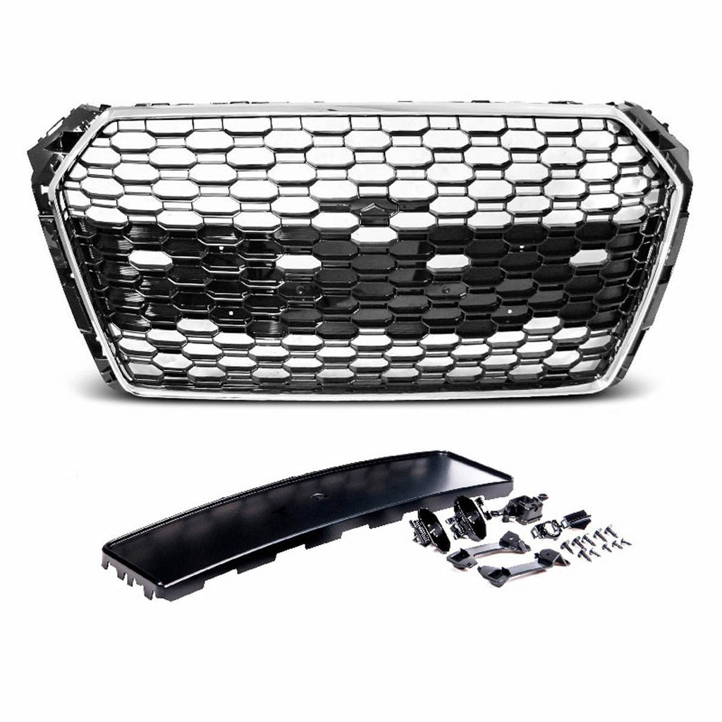 Kühlergrill Chrom-Schwarz AUDI A4 B9 Limousine Avant 2015-2019 GRIAU0148