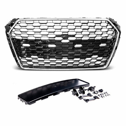 Kühlergrill Chrom-Schwarz AUDI A4 B9 Limousine Avant 2015-2019 GRIAU0148