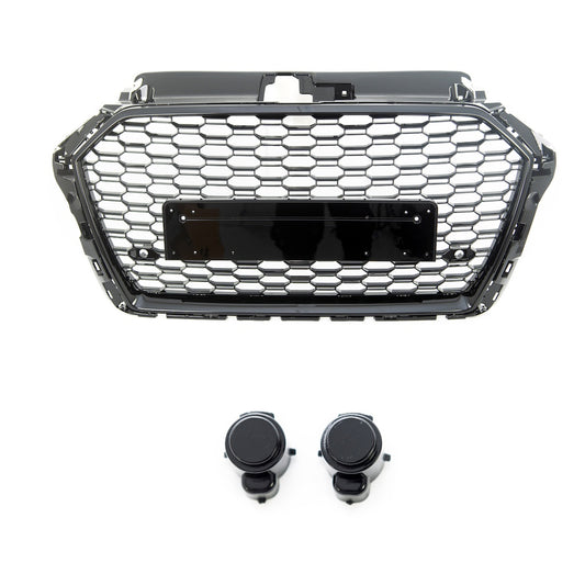 Kühlergrill Hochglanzschwarz für AUDI A3 8V Hatchback Sportback Limousine Facelift 2016-2019