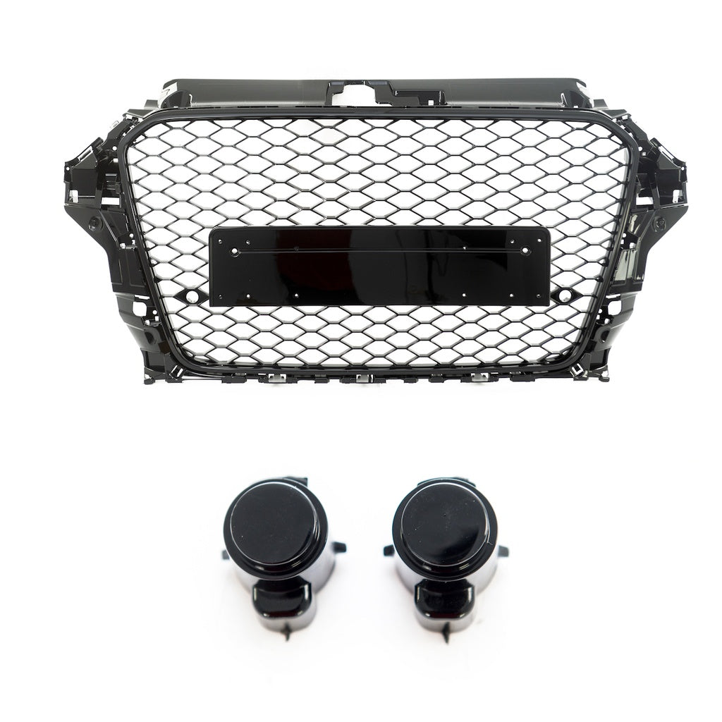 Kühlergrill Glanzschwarz AUDI A3 8V Hatchback Sportback Limousine 2013-2015 Pre-Facelift