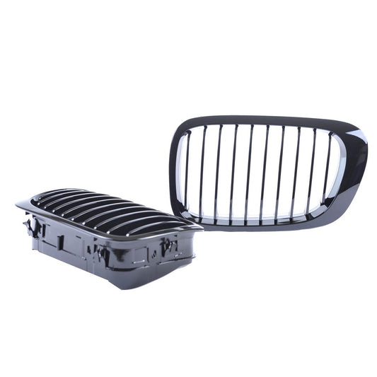 Kühlergrill Hochglanz Schwarz für BMW 3 E46 Coupé Cabrio 1999-2003 Single Line