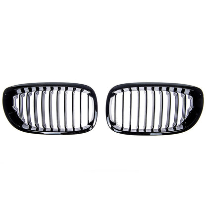 Kühlergrill Gloss Black für BMW 3 E46 Coupe Cabrio Facelift 2003-2007 Single Line