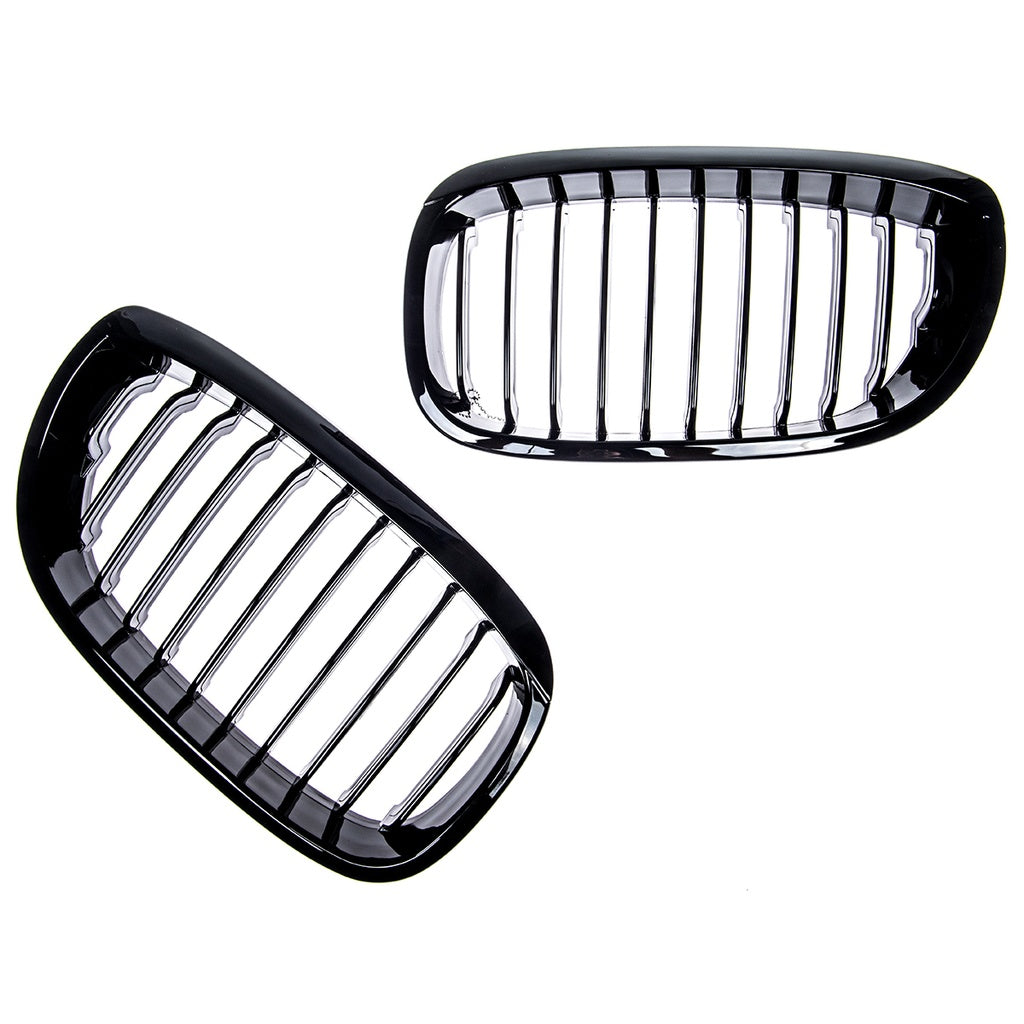 Kühlergrill Gloss Black für BMW 3 E46 Coupe Cabrio Facelift 2003-2007 Single Line