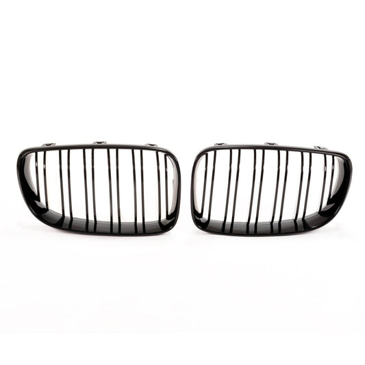 Kühlergrill Gloss Black BMW 1 E81/E82/E87/E88 Facelift 2007-2011 Dual Line