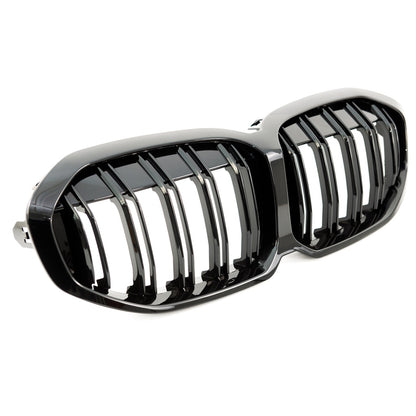 Kühlergrill Glänzend Schwarz BMW 1 F40 Hatchback 2019-On Doppelte Linie