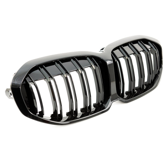Kühlergrill Glänzend Schwarz BMW 1 F40 Hatchback 2019-On Doppelte Linie