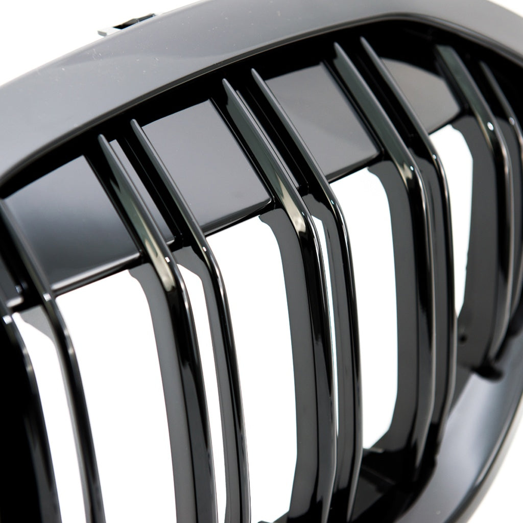 Kühlergrill Glänzend Schwarz BMW 1 F40 Hatchback 2019-On Doppelte Linie