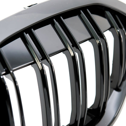 Kühlergrill Glänzend Schwarz BMW 1 F40 Hatchback 2019-On Doppelte Linie