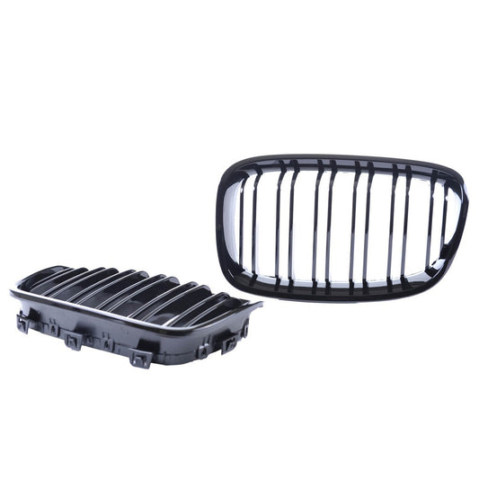 Kühlergrill Gloss Black für BMW 1 F20 F21 Hatchback 2011-2015 Dual Line