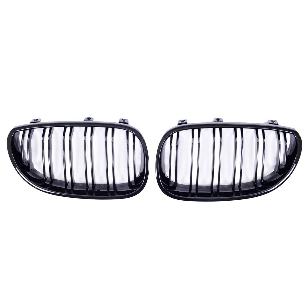Kühlergrill Glanzschwarz BMW 5 Limousine Touring E60 E61 2003-2010 Doppel-Linie