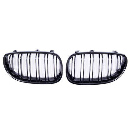 Kühlergrill Glanzschwarz BMW 5 Limousine Touring E60 E61 2003-2010 Doppel-Linie