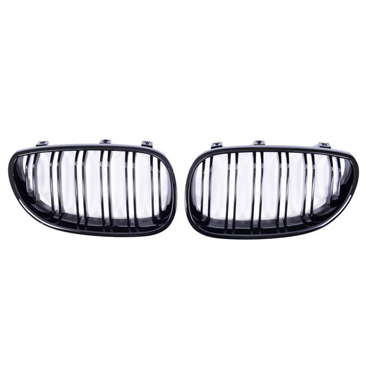 Kühlergrill Glanzschwarz BMW 5 Limousine Touring E60 E61 2003-2010 Doppel-Linie
