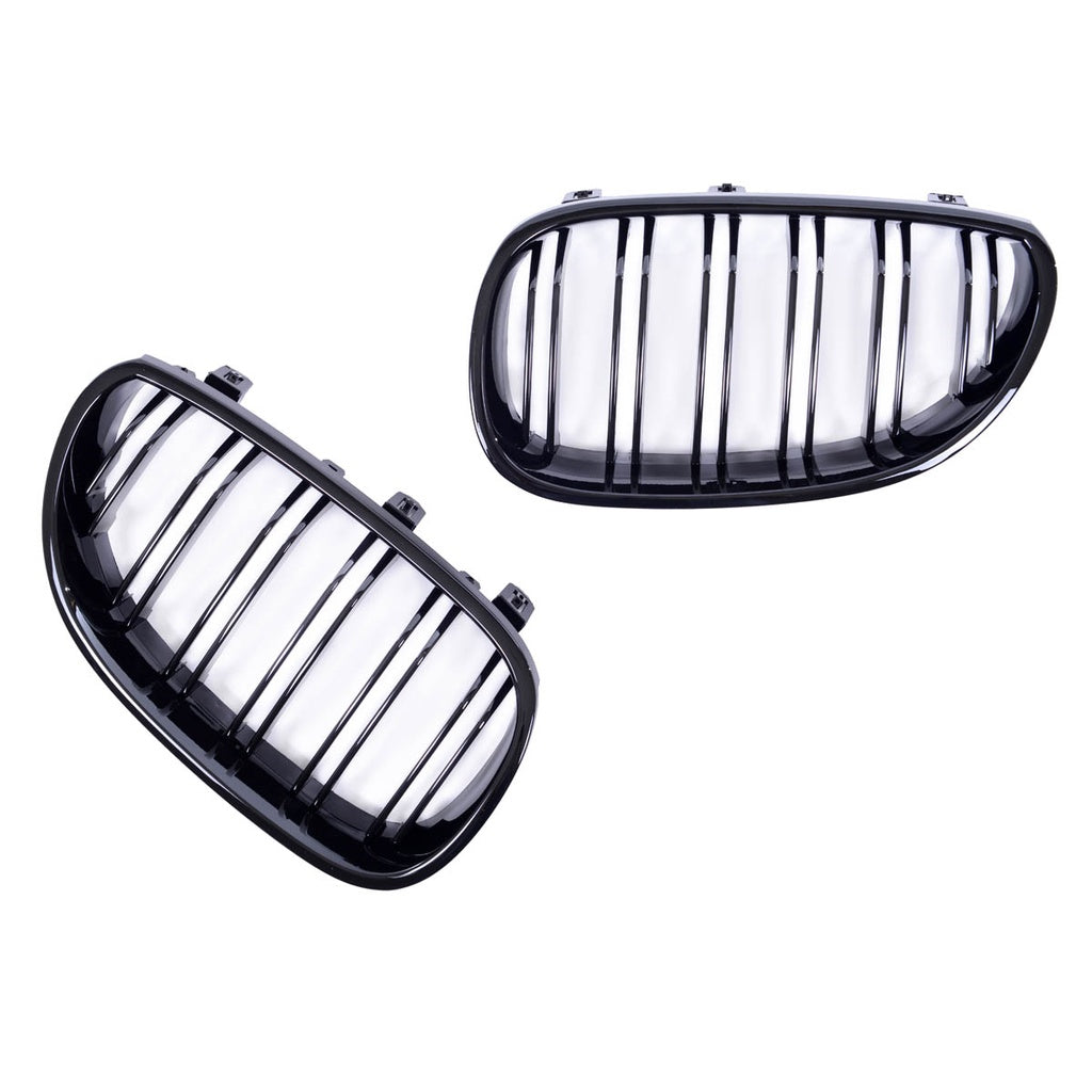 Kühlergrill Glanzschwarz BMW 5 Limousine Touring E60 E61 2003-2010 Doppel-Linie