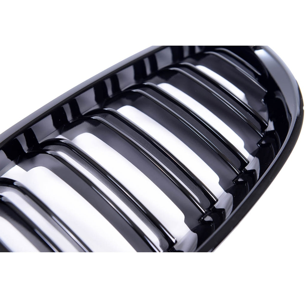 Kühlergrill Glanzschwarz BMW 5 Limousine Touring E60 E61 2003-2010 Doppel-Linie