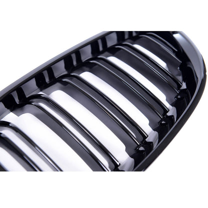 Kühlergrill Glanzschwarz BMW 5 Limousine Touring E60 E61 2003-2010 Doppel-Linie
