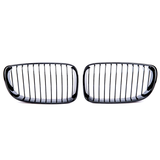 Kühlergrill Gloss Black für BMW 1 E81 E82 E87 E88 Facelift 2007-2012 Single Line