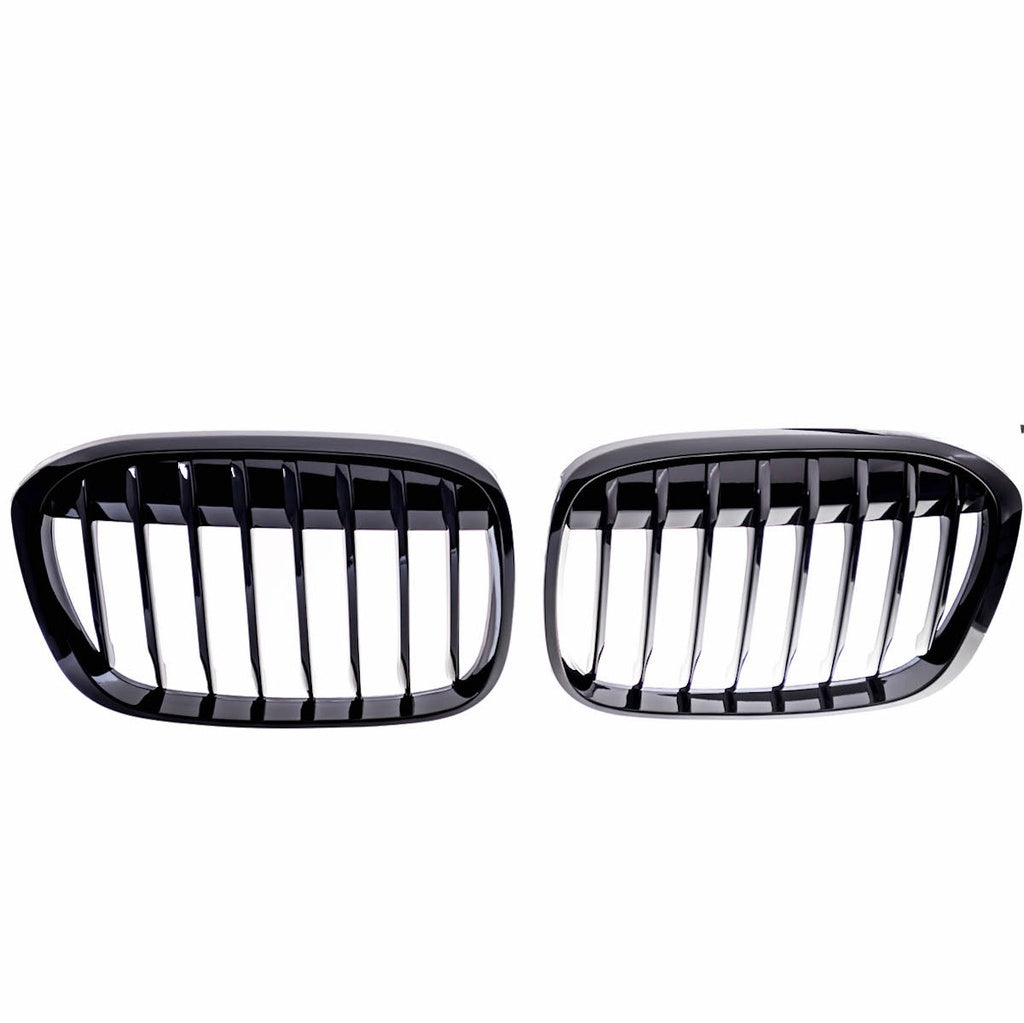 Kühlergrill Glanz Schwarz passend für BMW X1 F48 2014-2019 Single Line