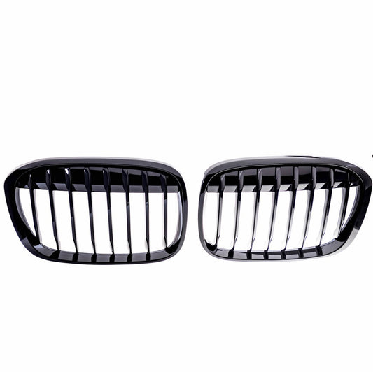 Kühlergrill Glanz Schwarz passend für BMW X1 F48 2014-2019 Single Line