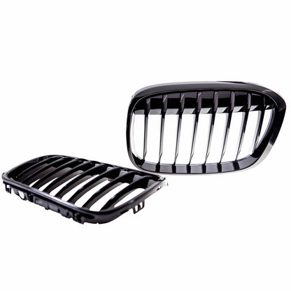 Kühlergrill Glanz Schwarz passend für BMW X1 F48 2014-2019 Single Line