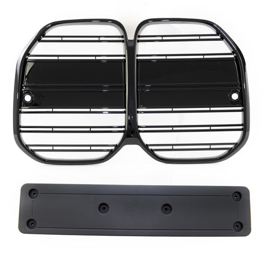 Kühlergrill Gloss Black für BMW 4 (G22, G23) Coupé Cabrio 2020+ Dual Line