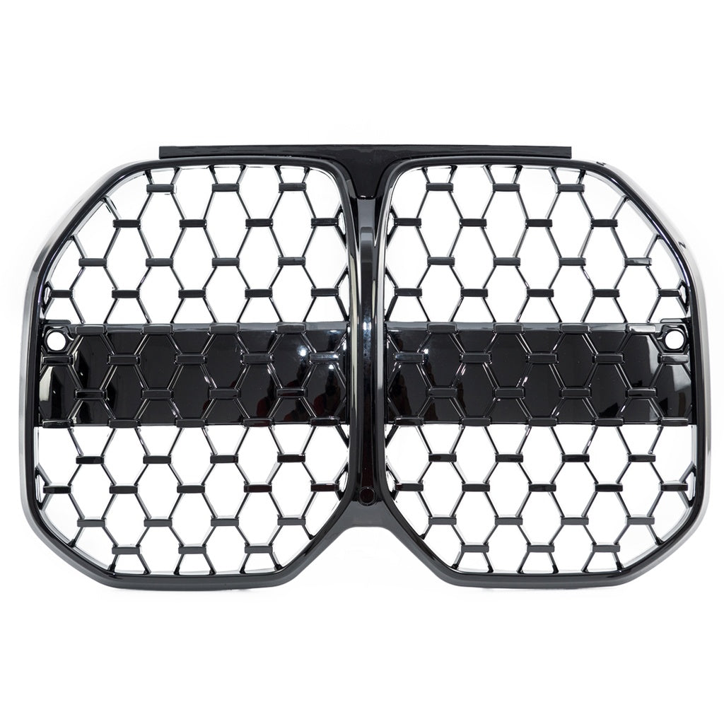 Kühlergrill Glänzend Schwarz BMW 4 G26 Gran Coupe 2021 Diamond Stil