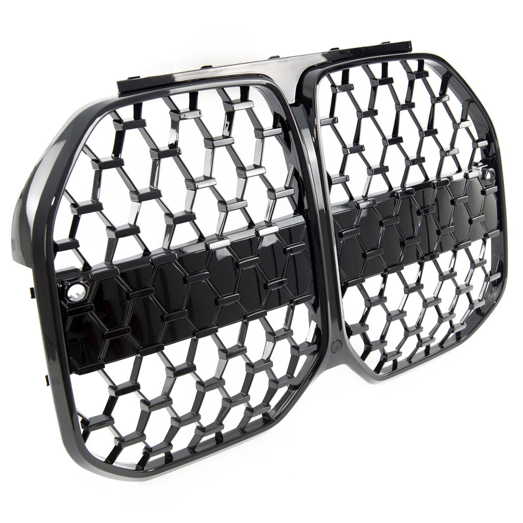 Kühlergrill Glänzend Schwarz BMW 4 G26 Gran Coupe 2021 Diamond Stil
