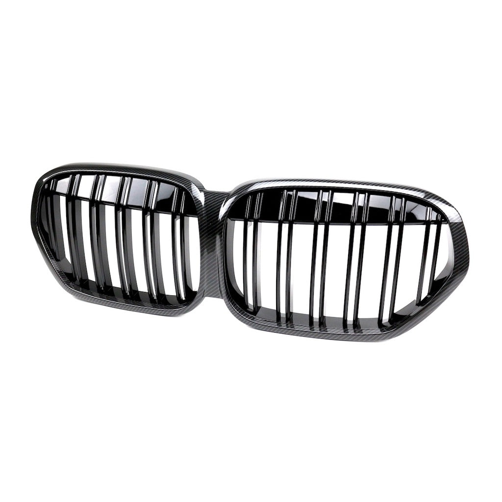 Kühlergrill Glanzschwarz für BMW X1 F48 Facelift 2019-2022 Doppel Linie