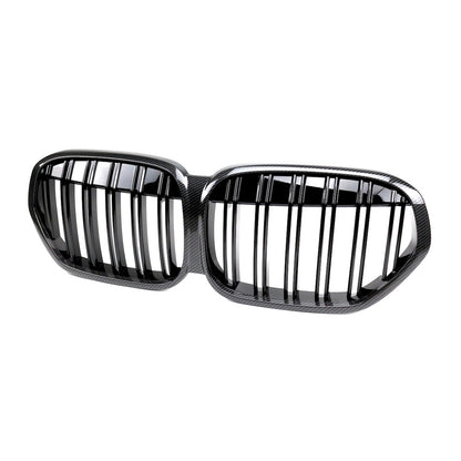 Kühlergrill Glanzschwarz für BMW X1 F48 Facelift 2019-2022 Doppel Linie