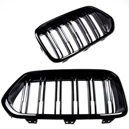 Kühlergrill Gloss Black für BMW X2 F39 2017-2023 Dual Line