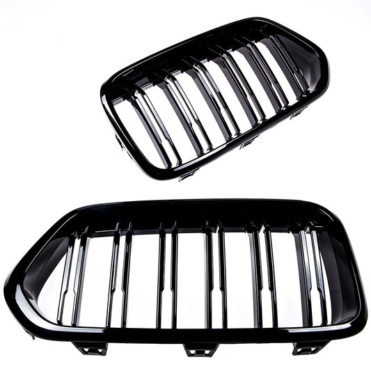 Kühlergrill Gloss Black für BMW X2 F39 2017-2023 Dual Line