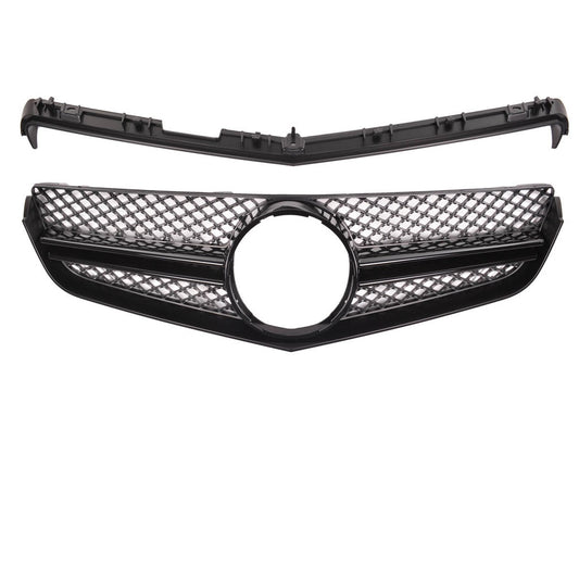 Kühlergrill Glänzend Schwarz für Mercedes E-Klasse (C207, A207) Coupe Cabrio 2009-2013 Pre-Facelift